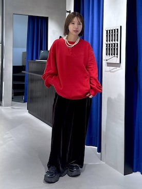 「PBLIM（ページボーイリム）のアイテム（Tシャツ/カットソー）」を使った、まっちゃんさん（レディース・151cm）の秋コーディネート