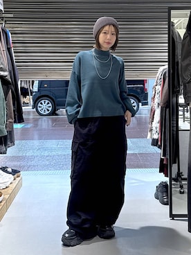 「アイテム（ニットキャップ/ビーニー）」を使った、まっちゃんさん（レディース・151cm・20代）の秋コーディネート