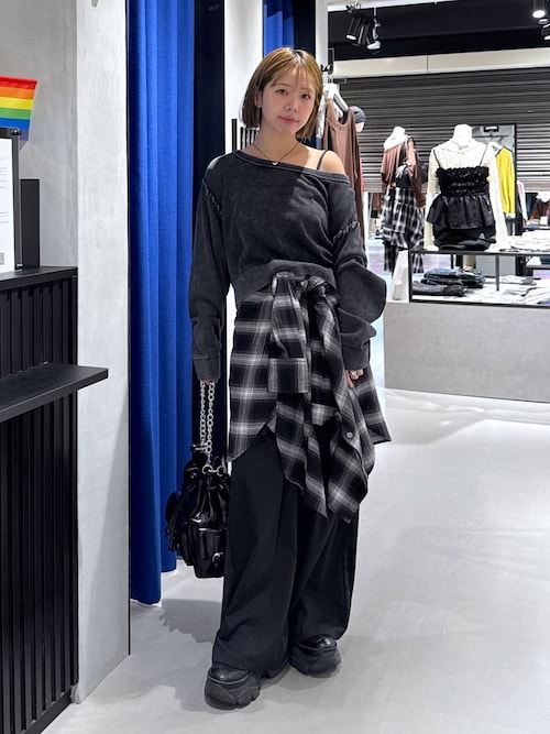 セットアップ対応】チェックMIXパンツ 《2サイズ展開
