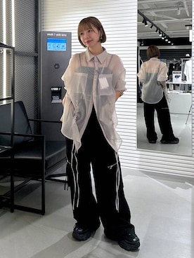 「アイテム（カーゴパンツ）」を使った、まっちゃんさん（レディース・151cm・20代）の夏コーディネート