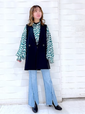 「LOWRYS FARM（ローリーズファーム）のストレッチヒールブーツ　851418（ブーツ）」を使った、まっちゃんさん（レディース・151cm）の冬コーディネート