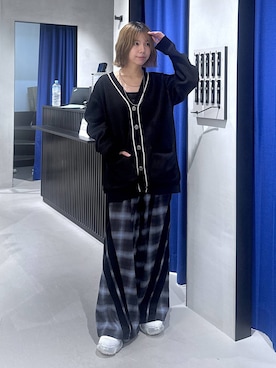 「アイテム（スラックス）」を使った、まっちゃんさん（レディース・151cm）の秋コーディネート