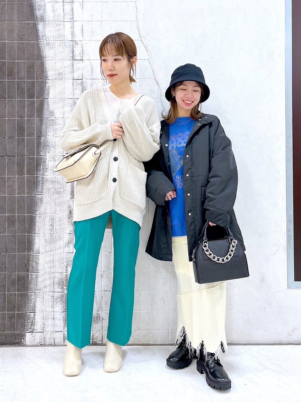 5GカラーMIXアゼVカーディガン/269135を使った人気ファッション