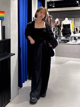 「PAGEBOY（ページボーイ）の【セットアップ対応】チェックMIXジャケット 《2サイズ展開》（テーラードジャケット）」を使った、まっちゃんさん（レディース・151cm）の秋コーディネート