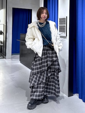 「アイテム（ボディバッグ/ウエストポーチ）」を使った、まっちゃんさん（レディース・151cm・20代）の冬コーディネート