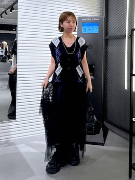 「アイテム（ベスト）」を使った、まっちゃんさん（レディース・151cm・20代）の夏コーディネート