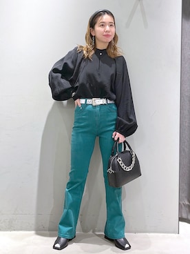 「PAGEBOY（ページボーイ）のアイテム（カチューシャ）」を使った、まっちゃんさん（レディース・151cm）の春コーディネート