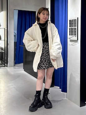 「PAGEBOY（ページボーイ）のモンスターパーカーコート【フード取り外し可能・軽量】（ブルゾン）」を使った、まっちゃんさん（レディース・151cm）の秋コーディネート