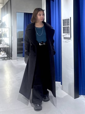 「アイテム（チェスターコート）」を使った、まっちゃんさん（レディース・151cm・20代）の冬コーディネート