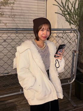 「PBLIM（ページボーイリム）のアイテム（帽子）」を使った、まっちゃんさん（レディース・151cm）の秋コーディネート