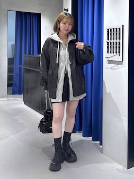 「アイテム（パーカー）」を使った、まっちゃんさん（レディース・151cm・20代）の秋コーディネート