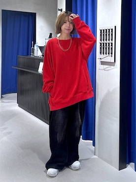 「PAGEBOY（ページボーイ）の【ステンレス素材】ロングボールチェーンネックレス（ネックレス）」を使った、まっちゃんさん（レディース・151cm）の秋コーディネート