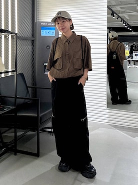 「アイテム（カーゴパンツ）」を使った、まっちゃんさん（レディース・151cm・20代）の夏コーディネート