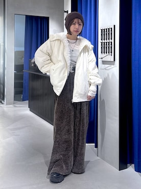 「PBLIM（ページボーイリム）のアイテム（帽子）」を使った、まっちゃんさん（レディース・151cm）の秋コーディネート