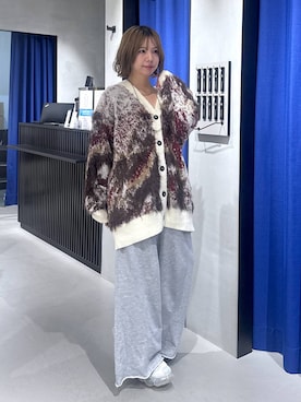 「PAGEBOY（ページボーイ）のサイドタックルーズウラケパンツ/イージーパンツ【4color・2size】（スウェットパンツ）」を使った、まっちゃんさん（レディース・151cm）の秋コーディネート