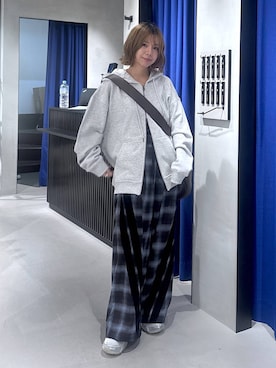 「PBLIM（ページボーイリム）のアイテム（スラックス）」を使った、まっちゃんさん（レディース・151cm）の秋コーディネート