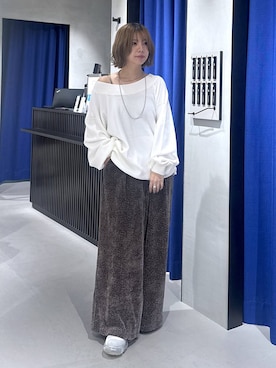 「PAGEBOY（ページボーイ）の【選べる着丈/前後2WAY/マシンウォッシャブル】マルチWAYネックプルオーバー/ニット（ニット/セーター）」を使った、まっちゃんさん（レディース・151cm）の秋コーディネート