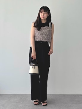 「アイテム（スラックス）」を使った、MIKA◎さん（レディース・152cm・20代）の夏コーディネート