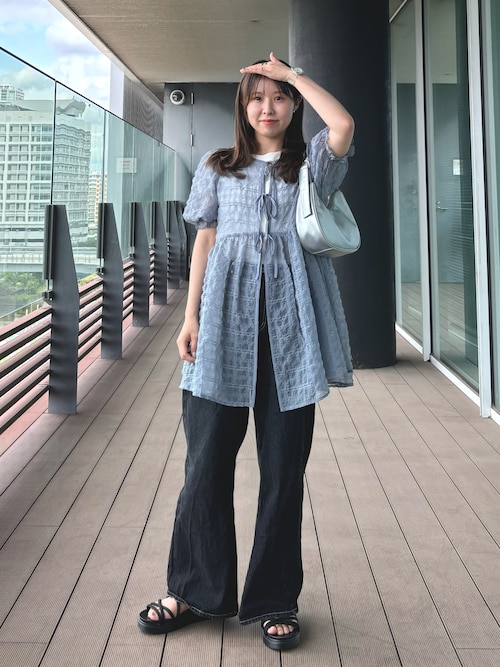 Basic Collection】シアーチュニックトップ -Long-/ Sheer Tun