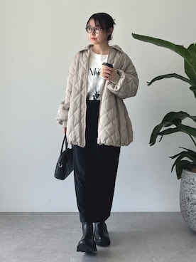 「earth music&ecology（アースミュージックアンドエコロジー）のアイテム」を使った、MIKA◎さん（レディース・152cm）の秋コーディネート