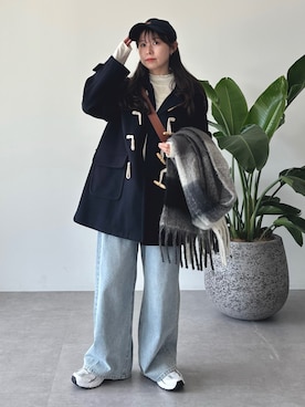 「アイテム（ダッフルコート）」を使った、MIKA◎さん（レディース・152cm）の秋コーディネート
