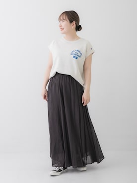 「SonnyLabel」｜「アイテム（スウェット）」を使った、satoさん（レディース・156cm）の春コーディネート