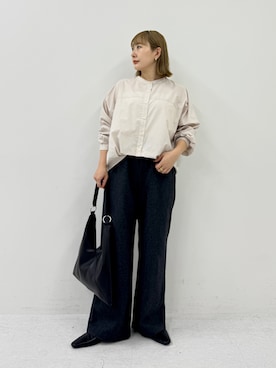 「アイテム（イヤリング）」を使った、satoさん（レディース・156cm）の秋コーディネート