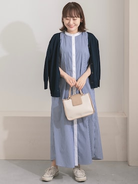 「URBAN RESEARCH Sonny Label（アーバンリサーチサニーレーベル）のアイテム（シャツワンピース）」を使った、satoさん（レディース・156cm）の夏コーディネート