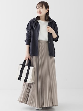 「SonnyLabel」｜「アイテム（マウンテンパーカー）」を使った、satoさん（レディース・156cm）の春コーディネート