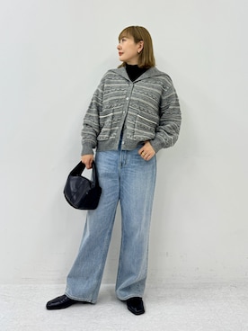 「アイテム（スリッポン）」を使った、satoさん（レディース・156cm）の秋コーディネート