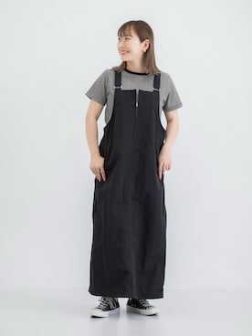 「URBAN RESEARCH Sonny Label（アーバンリサーチサニーレーベル）のアイテム（ジャンパースカート）」を使った、satoさん（レディース・156cm）の夏コーディネート