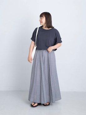 「SonnyLabel」｜「アイテム（スカート）」を使った、satoさん（レディース・156cm）の夏コーディネート