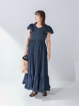 「SMELLY（スメリー）のアイテム」を使った、satoさん（レディース・156cm）の夏コーディネート