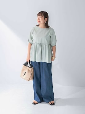 「URBAN RESEARCH Sonny Label（アーバンリサーチサニーレーベル）のアイテム（パンツ）」を使った、satoさん（レディース・156cm）の夏コーディネート