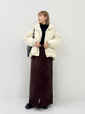 「アイテム（ダウンジャケット/コート）」を使った、satoさん（レディース・156cm）の秋コーディネート