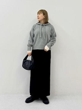 「アイテム（ニットキャップ/ビーニー）」を使った、satoさん（レディース・156cm）の秋コーディネート