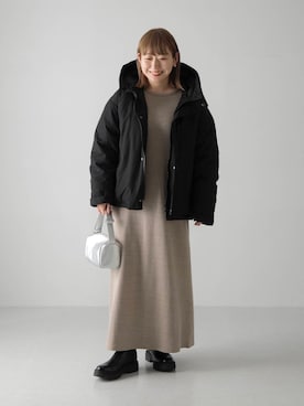 「アイテム（ダウンジャケット/コート）」を使った、satoさん（レディース・156cm）の秋コーディネート