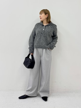 「アイテム（イヤリング）」を使った、satoさん（レディース・156cm）の秋コーディネート