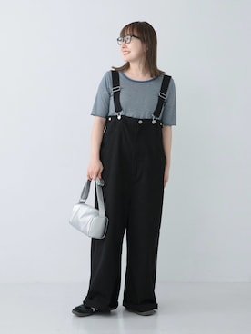 「URBAN RESEARCH Sonny Label（アーバンリサーチサニーレーベル）のアイテム（オールインワン・サロペット）」を使った、satoさん（レディース・156cm）の夏コーディネート