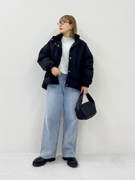 「アイテム（ダウンジャケット/コート）」を使った、satoさん（レディース・156cm）の秋コーディネート