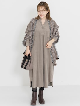 「URBAN RESEARCH Sonny Label（アーバンリサーチサニーレーベル）のアイテム（ブーツ）」を使った、satoさん（レディース・156cm）の冬コーディネート