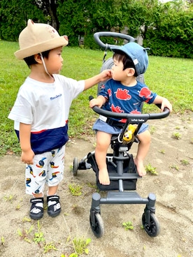 「きょうだい」｜れいはるさん（キッズ・90cm）の夏コーディネート