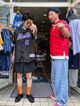 「SpinnerBait（スピナーベイト）のアイテム（パンツ）」を使った、クボタ ユウイチさん（メンズ・174cm）の夏コーディネート