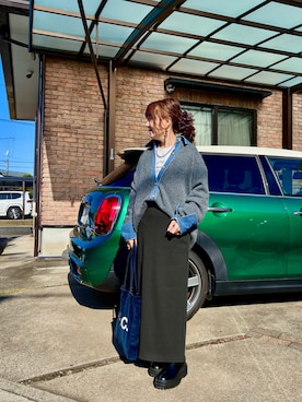 「アイテム（ポロシャツ）」を使った、レオンママさん（レディース・153cm）の秋コーディネート