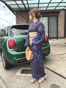 「アイテム（和装小物）」を使った、レオンママさん（レディース・153cm）の夏コーディネート