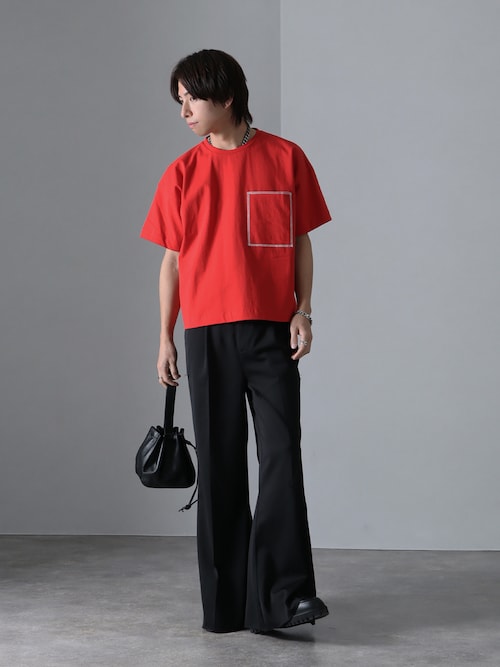 【新品未使用】BIBOJA フレアスラックス　赤 新品未使用】BIBOJA フレアスラックス 赤 - メルカリ