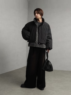 「アイテム（ダウンジャケット/コート）」を使った、Matsuda  Kazukiさん（メンズ・178cm）の秋コーディネート