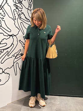 LACOSTEのシャツワンピースを使った人気ファッションコーディネート - WEAR