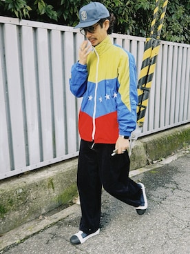 「アイテム（ナイロンジャケット）」を使った、pepinさん（メンズ・176cm）の秋コーディネート