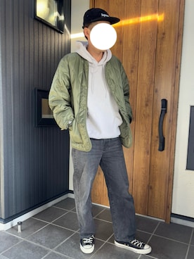 「AVIREX（アヴィレックス）のアイテム（ジャケット/アウター）」を使った、panziさん（メンズ・177cm）の冬コーディネート